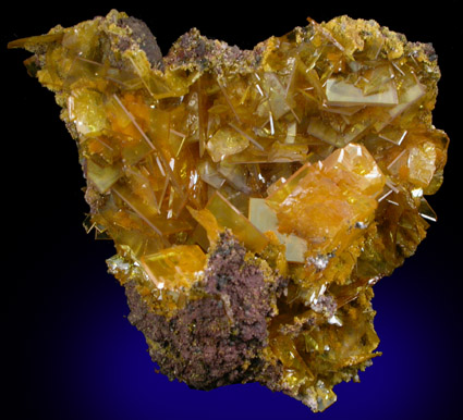 Wulfenite with Mimetite from San Francisco Mine, Cerro Prieto, north of Cucurpe, Sonora, Mexico