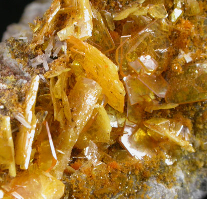 Wulfenite with Mimetite from San Francisco Mine, Cerro Prieto, north of Cucurpe, Sonora, Mexico