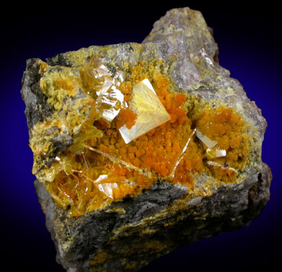 Wulfenite with Mimetite from San Francisco Mine, Cerro Prieto, north of Cucurpe, Sonora, Mexico