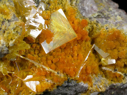 Wulfenite with Mimetite from San Francisco Mine, Cerro Prieto, north of Cucurpe, Sonora, Mexico