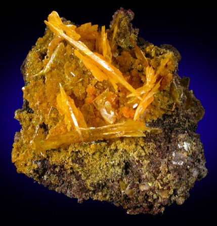 Wulfenite with Mimetite from San Francisco Mine, Cerro Prieto, north of Cucurpe, Sonora, Mexico