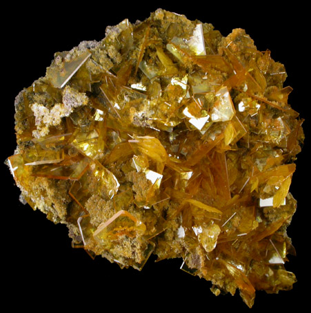 Wulfenite with Mimetite from San Francisco Mine, Cerro Prieto, north of Cucurpe, Sonora, Mexico