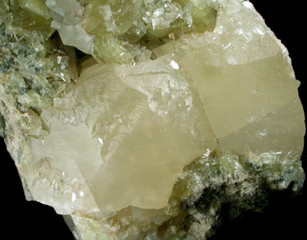 Calcite, Datolite, Calcite, Heulandite, Stilbite from Prospect Park Quarry, Prospect Park, Passaic County, New Jersey