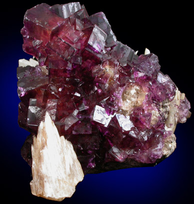 Fluorite with Calcite from Annabel Lee Mine, Harris Creek District, Hardin County, Illinois