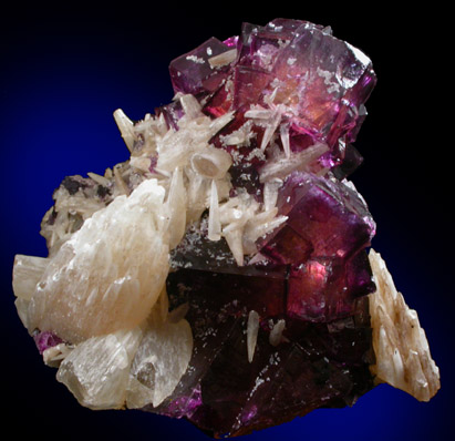 Fluorite with Calcite from Annabel Lee Mine, Harris Creek District, Hardin County, Illinois
