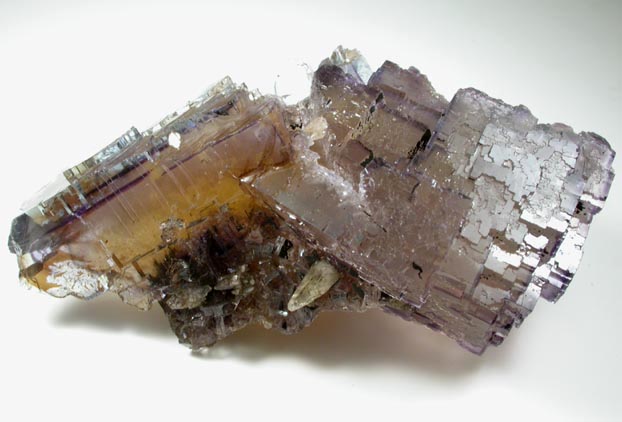 Fluorite with Calcite from Denton Mine, Harris Creek District, Hardin County, Illinois