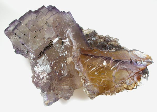 Fluorite with Calcite from Denton Mine, Harris Creek District, Hardin County, Illinois