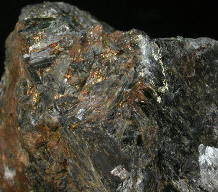 Anthophyllite, Bornite, Hornblende from Kongsberg, Buskerud, Norway (Type Locality for Anthophyllite)