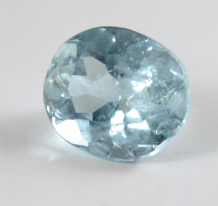 Beryl var. Aquamarine (with 1.33 carat faceted oval gemstone) from Erongo Mountains, 20 km north of Usakos, Namibia