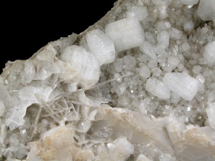 Harmotome and Calcite from Strontian, Loch Sunart, Highland (formerly Argyll), Scotland