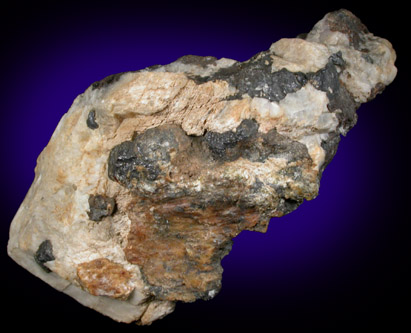 Magnetite and Chondrodite in Calcite from Tilly Foster Iron Mine, near Brewster, Putnam County, New York