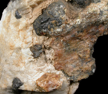 Magnetite and Chondrodite in Calcite from Tilly Foster Iron Mine, near Brewster, Putnam County, New York
