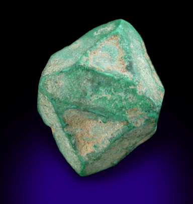 Malachite pseudomorph after Cuprite from Chessy-les-Mines, Rhne, 23 km NW of Lyon, Rhne-Alpes, France
