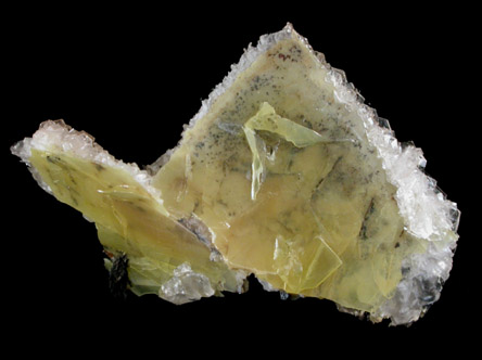 Calcite on Wulfenite from Glove Mine, Santa Rita Mountains, Santa Cruz County, Arizona