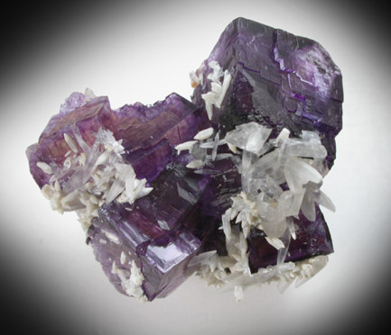 Fluorite with Calcite from Cave-in-Rock District, Hardin County, Illinois