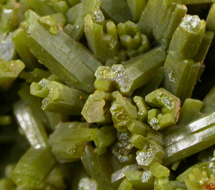 Pyromorphite from Sherman Mine, Burke, 74 km ESE of Coeur d'Alene, Shoshone County, Idaho