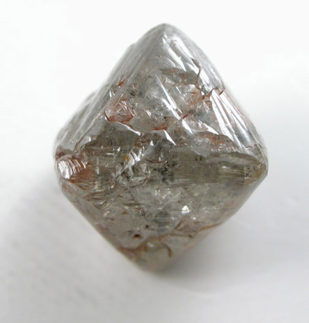 Diamond (5.16 carat brown-gray octahedral crystal) from Bakwanga Mine, Mbuji-Mayi (Miba), Democratic Republic of the Congo