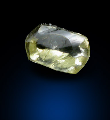 Diamond (0.08 carat fancy-yellow dodecahedral crystal) from Northern Cape Province, South Africa