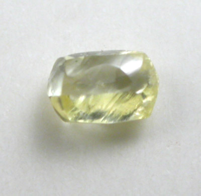Diamond (0.08 carat fancy-yellow dodecahedral crystal) from Northern Cape Province, South Africa