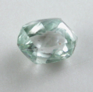 Diamond (0.18 carat fancy-green dodecahedral crystal) from Northern Cape Province, South Africa