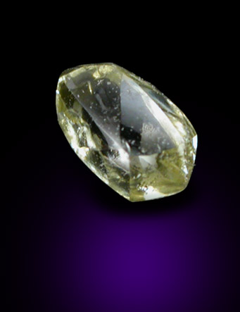Diamond (0.15 carat fancy-yellow dodecahedral crystal) from Northern Cape Province, South Africa