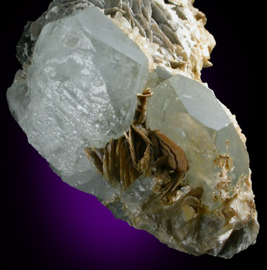 Beryl var. Aquamarine with Muscovite from Xuebaoding Mountain near Pingwu, Sichuan Province, China