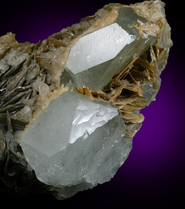 Beryl var. Aquamarine with Muscovite from Xuebaoding Mountain near Pingwu, Sichuan Province, China