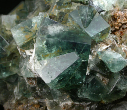 Fluorite (twinned crystals) with Galena from Rogerley Mine, Weardale, County Durham, England