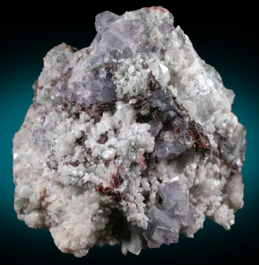 Fluorite, Quartz, Hematite from South Crofty Mine, Pool, Cornwall, England