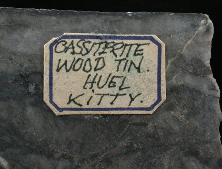Cassiterite var. Wood Tin from Wheal Kitty, St. Agnes District, Cornwall, England