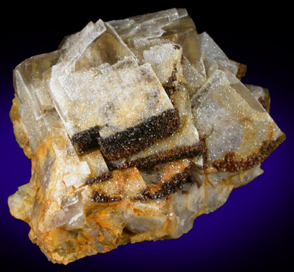 Fluorite with Quartz and Siderite coatings from St. Peter's Mine, Bottle Flat, Sparty Lea, Northumberland, England