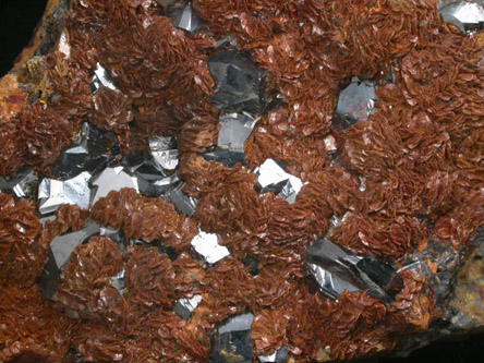 Siderite on Sphalerite from Force Crag Mine, Braithwaite District, Cumbria, England