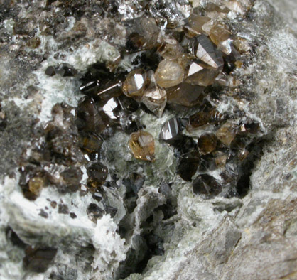 Cassiterite, Quartz, Muscovite from Wheal Unity Wood, St. Day, Cornwall, England