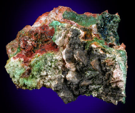 Clinoclase and Olivenite from Wheal Gorland, St. Day, Cornwall, England (Type Locality for Clinoclase)