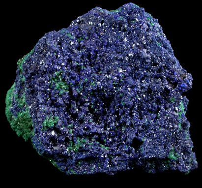 Azurite on Malachite from Caradon, Cornwall, England