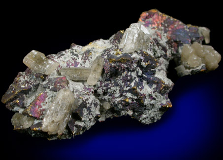 Barite on Chalcopyrite from Mount Wellington Mine, Twelveheads, Cornwall, England