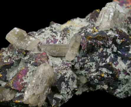 Barite on Chalcopyrite from Mount Wellington Mine, Twelveheads, Cornwall, England