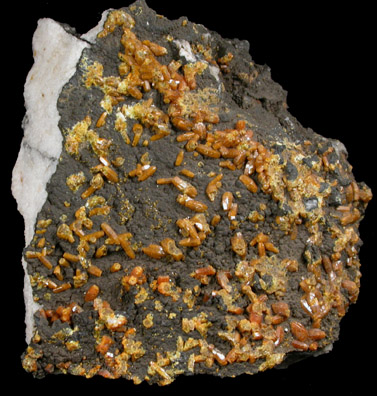 Mimetite var. Campylite with Coronadite from Dry Gill Mine, Caldbeck Fells, Cumbria, England