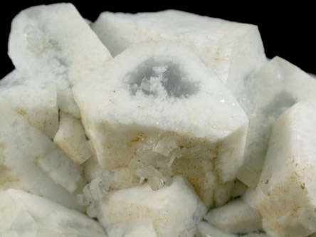 Strontianite pseudomorphs after Celestine from Stoneco Quarry, Lime City, Wood County, Ohio