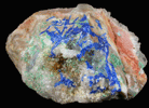 Linarite, Fluorite, Quartz, Brochantite from Blanchard Mine, Hansonburg District, 8.5 km south of Bingham, Socorro County, New Mexico