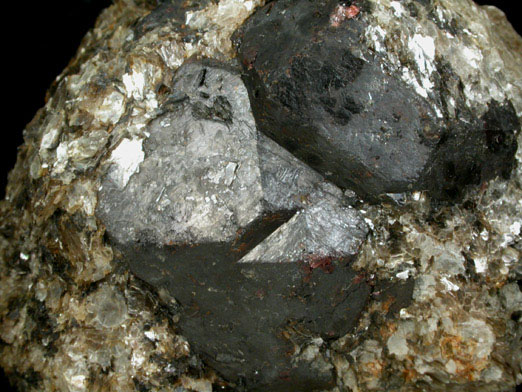 Almandine Garnet in Muscovite from Hedgehog Hill, Peru, Oxford County, Maine