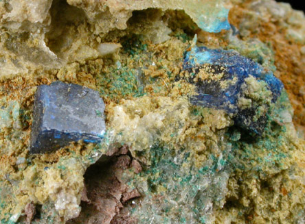 Boleite on matrix from Amelia Mine, Boleo District, near Santa Rosala, Baja California Sur, Mexico (Type Locality for Boleite)