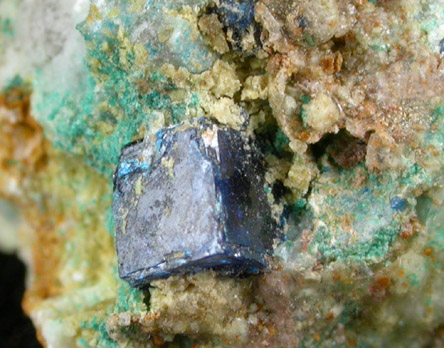 Boleite in matrix from Amelia Mine, Boleo District, near Santa Rosalia, Baja California Sur, Mexico (Type Locality for Boleite)