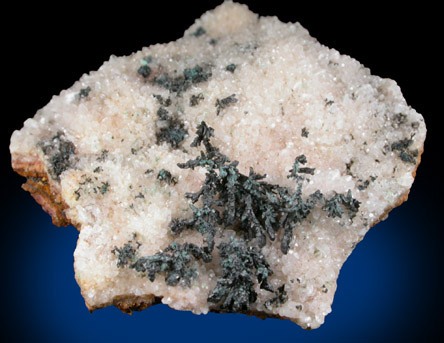 Copper on Calcite from Bisbee, Warren District, Cochise County, Arizona