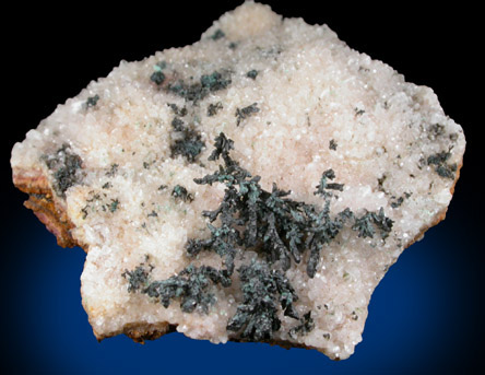 Copper on Calcite from Bisbee, Warren District, Cochise County, Arizona