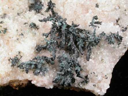 Copper on Calcite from Bisbee, Warren District, Cochise County, Arizona