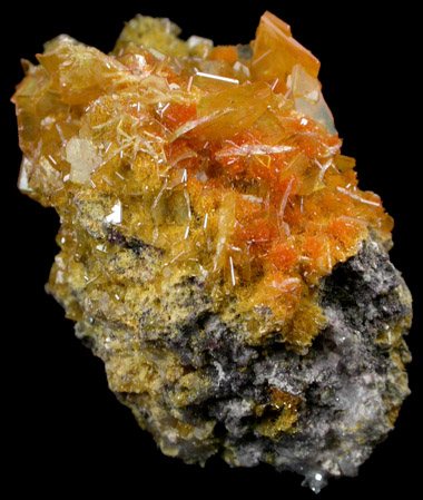 Wulfenite with Mimetite from San Francisco Mine, Cerro Prieto, north of Cucurpe, Sonora, Mexico