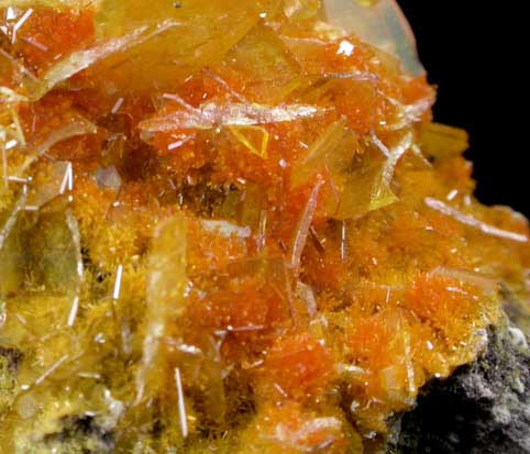 Wulfenite with Mimetite from San Francisco Mine, Cerro Prieto, north of Cucurpe, Sonora, Mexico