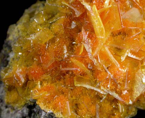 Wulfenite with Mimetite from San Francisco Mine, Cerro Prieto, north of Cucurpe, Sonora, Mexico