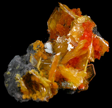 Wulfenite with Mimetite from San Francisco Mine, Cerro Prieto, north of Cucurpe, Sonora, Mexico